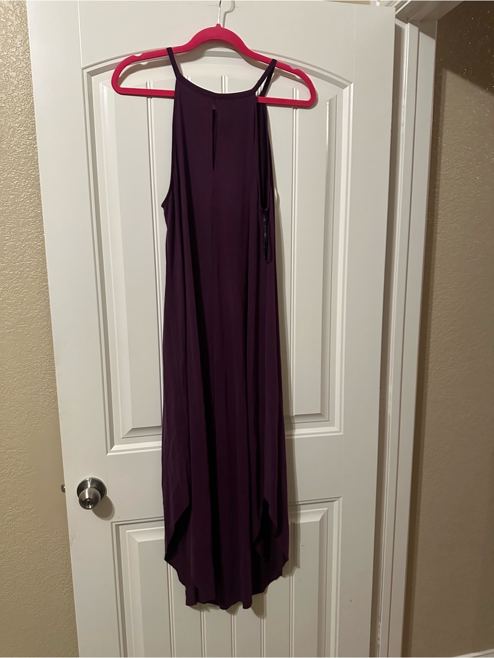 Double Zero Plum High-Low Sleeveless Dress